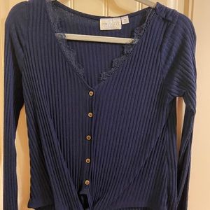 Navy long sleeve shirt